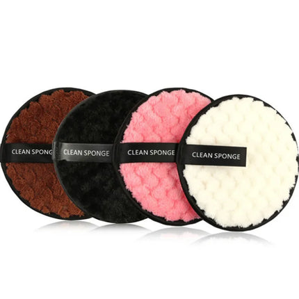 1PCS Makeup Remover Microfiber Cotton Pad Cosmetics Washable Makeup Towel Cleaning Sponge Skin Care Tool Makeup Remover and Faci