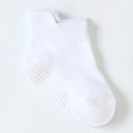 6 Pairs/lot 0 to 5 Years Anti-slip Non Skid Ankle Socks With Grips For Baby Toddler Kids Boys Girls All Seasons Cotton Socks