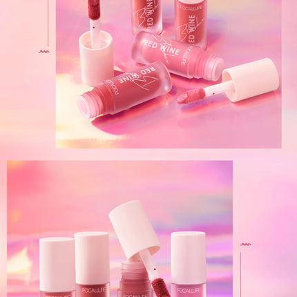 FOCALLURE Liquid Blusher 4 Colour Natual Makeup Face Blush Long-lasting Matte Make Up Hangover Red Wine Blush korean Makeup