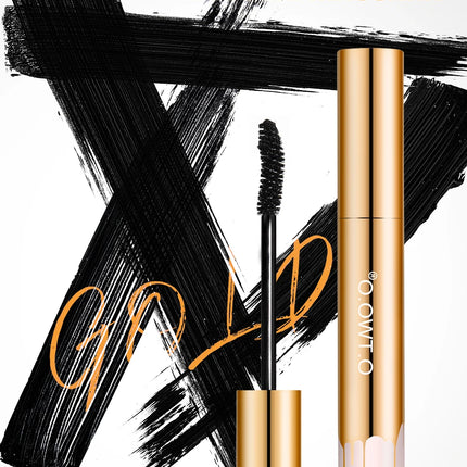 O.TWO.O 3D Mascara Lengthening Black Lash Eyelash Extension Eye Lashes Brush Beauty Makeup Long-wearing Gold Color Mascara