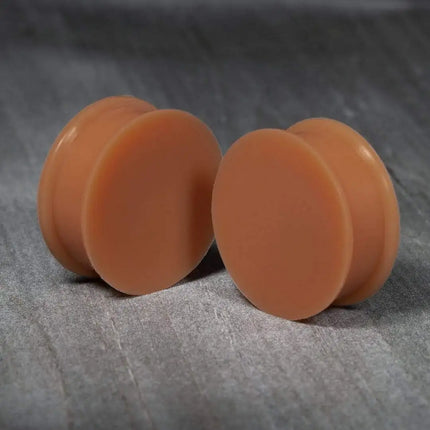 Pair Flesh Silicone Double Flare Plugs Large Gauge Ear plugs Ear Gauges Supersize Ear Expander Piercings  3mm-50mm