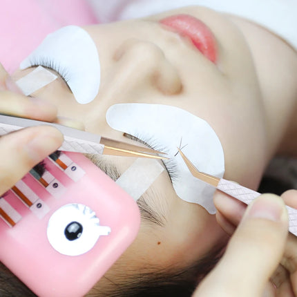 1Pc White-gold Anti-Static For Eyelash Extension Eyebrow Stainless Steel Set Beauty Precision Tweezers Makeup Tools