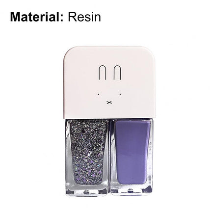 Manicure Water-based Bright Scrub Can Tear Gemini Nail Polish Two Bottles Set Twin Nail Polish Combination Glitter Nal Art Tools