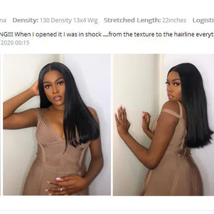 Ossilee 250 Density Pull Go Glueless Wigs with Elastic Drawstring Straight 13x6 HD Lace Front Human Hair Wigs Pre Cut Lace Wig
