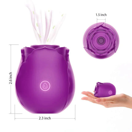 Rose Nipple Sucking Vibrator With 7 Intense Suction G-spot Clit Sucker Stimulator Sex Shop Machine Adult Toy Women Silicone