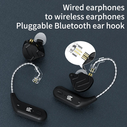 KZ AZ09 HD Bluetooth Ear Hook Headset Cable HIFI Wireless Upgrade Cable With Charging Case,Latest Version
