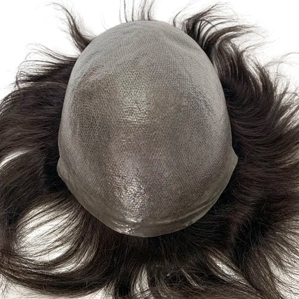 Human Hair Men's Wigs Skin PU Toupee Men Capillary Prosthesis Hair Unit Replacement System Hair Pieces Wig For Men