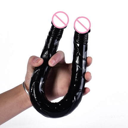Double Head Dildo Long Jelly Realistic Dildo Double Ended Dildo Flexible Big Penis for Women Masturbator Sex Toys for Lesbian