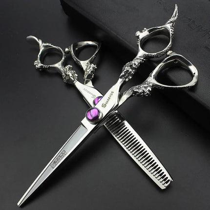 japanese hairdressing scissors 8 inch  professional barber scissors hairdresser set 440c scissors  Hair cutting scissors
