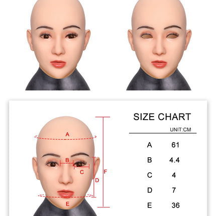 Dokier Crossdressing Soft Silicone Cosplay Costume Masks Props for Crossdresser Transvestite Halloween Cosplay Male to Female