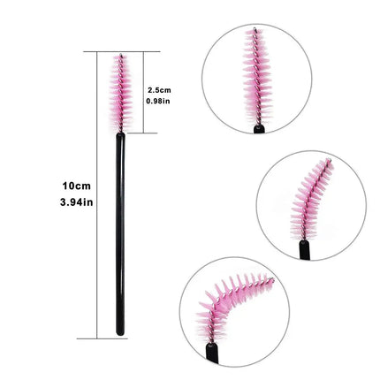5/25/50 PCS Makeup Brushes Pink Crystal Eyelashes Brush Reusable Fake Lashes Extension Supplies False Eyelash Make up Tool Hot