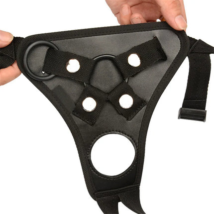 Hot Sale Black Leather Pants Dildo Holder Erotic Sex Toys for Women Men Lesbian Wearable Penis Panties Strap-on Cock Adult Games
