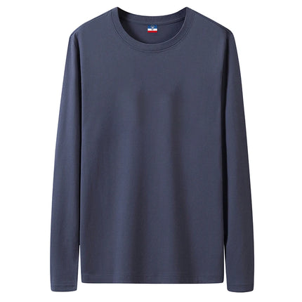 Fast Delivery T-Shirts Men Long Sleeves Tee Tops Male Autumn Plain Cotton T-shirts Plus Size 4XL 5XL Undershirts Man Clothing