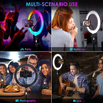 Led Lights Ring Lamp RGB With Tripod Round Ring Light Fancy Lighting Photography Photo Studio Selfie For Phone Video
