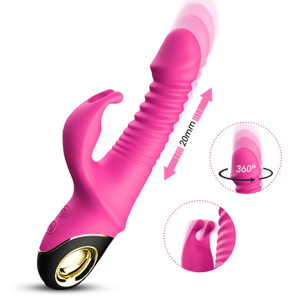 Rabbit Vibrator Automatic Telescopic Rotation G-Spot Clitoris Stimulator Female Masturbation Sex Toys For Women Adults 18