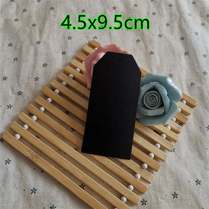 500PCS 350gsm Black Paper Tag DIY Blank Cardboard Handmade Party Birthday Wedding Christmas Gifts Flowers Box Bottles Label Tags