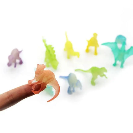 16pcs Glow In The Dark Dinosaur Toy Luminous Dinosaur Model Figure Toy Decoration Party Favor Gift for Kids (Random Style)