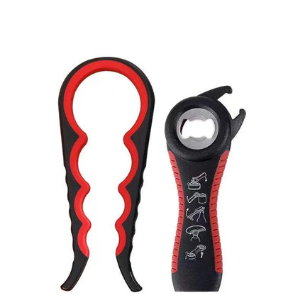 Jar Opener for Multifunctional  6-in-1 Bottle Opener Jar Lids Opener, 4-in-1 Jar Opener and Non Slip Lids Opener Gripper