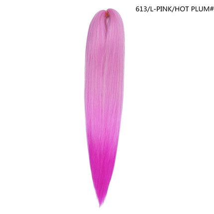 Miss Rola Synthetic 26 Inches 75g Kanekalon Hair Wholesale Bulk Braid Hair Extension Pre Stretched Pink Blonde Twist Jumbo Braid