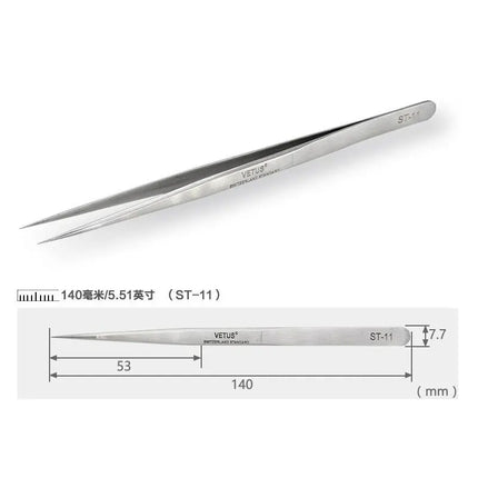Stainless Steel Eyelashes Tweezers Anti-static High Precision VETUS Tweezers Professional Volumn Lash Extension Makeup Tool
