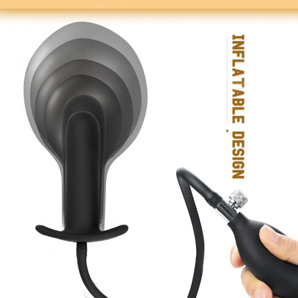 Inflatable Silicone Penis/Ball Gag Oral Dildo Open Mouth Plug Expandable Pump Big Anal Butt Plug Vibrator BDSM Flirt Sex Tools