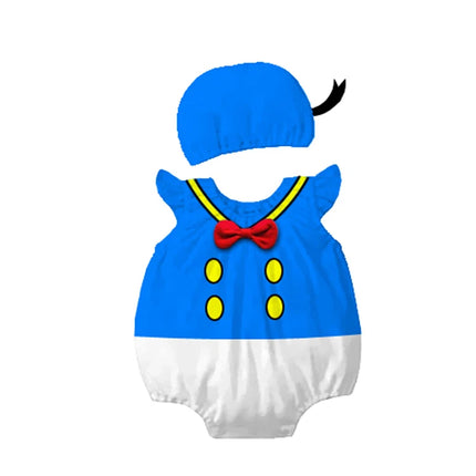 New Cartoon Baby Boys Girls Costume Newborn Mickey Minne Kids Baby Jumpsuit Mickey Stitch Donald Duck Summer Newborn Jumpsuit