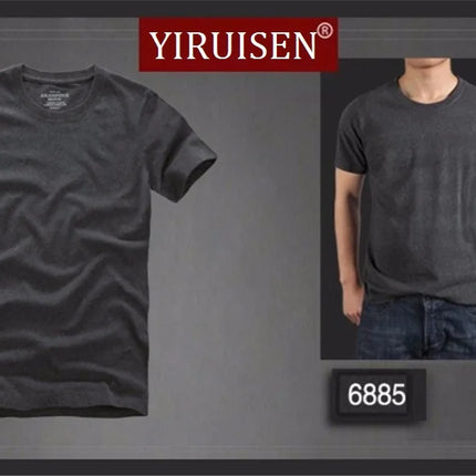 Men Tshirt 100% Cotton Solid Color O-Neck Short Sleeve T shirt Male High Quality Tops Soft Clothing