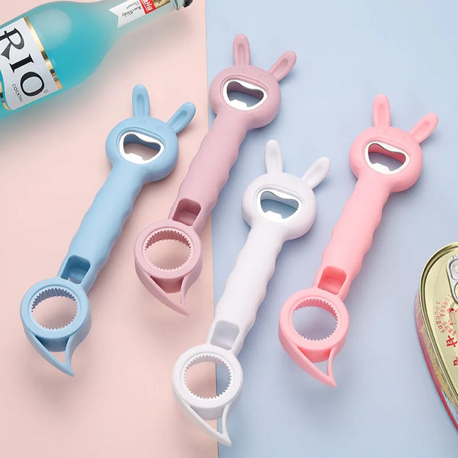 Multifunctional Four-In-One Safety Can Bottle Opener Household Canned Bottle Cap Screwing Device Home Tool