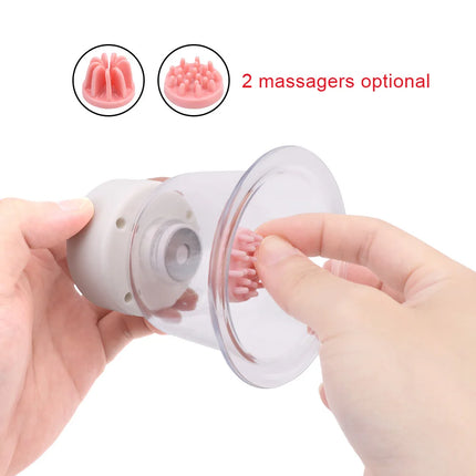 Electric Pump Breast Enlargement Automatic Rotating Sucking Vibrators For Women Nipple Sucker Clit Licks Vaginal Pumping Sex Toy