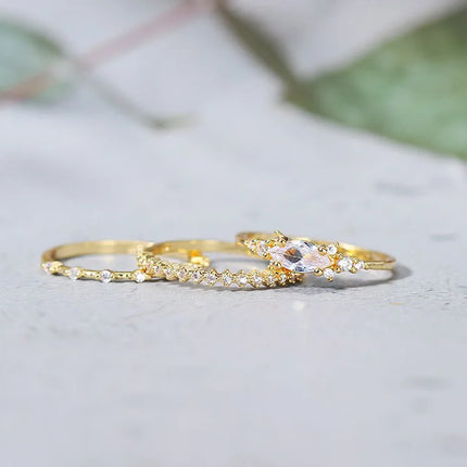 New INS Gold Color Noble Trend Dainty Rings For Women Entry Lux Zircon Midi Finger Rings For Girl Anniversary Jewelry KAR229