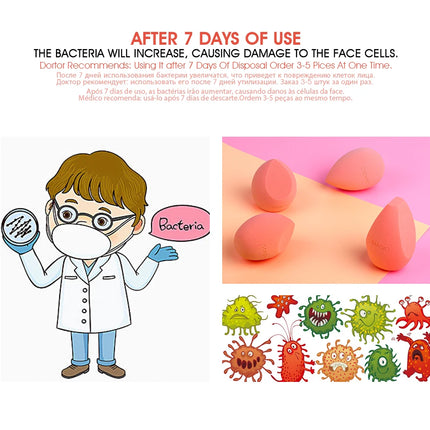 IMAGIC beauty sponge 3pcs face wash puff gourd water drop puff wet and dry makeup sponge tool