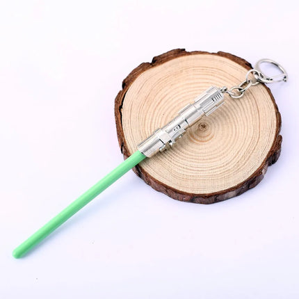 1 PCS Cosplay Toys Star Metal Keychain Lightsaber Light Saber Telescopic Key Ring Figure Toys