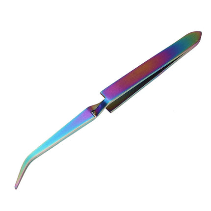 Rose Gold Anti-Static Tweezers Nail Art Tool for Acrylic Gel Sculpting Shaping DIY Clip Manicure Tool