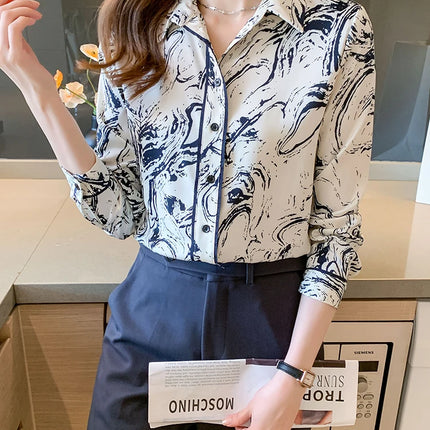 Fashion ladies shirts New elegant Women Blouses Long Sleeve Button-Down Tops blusa mujer