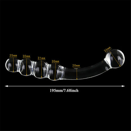 Pyrex Glass Dildo Fake Penis Crystal Anal Beads Butt Plug Prostate Massager G Spot Female Masturbation Toys
