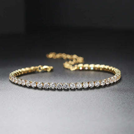 Iced Out 4MM Zircon Tennis Anklet Bracelet for Women Dazzling Bracelet on The Leg Chain Sexy Decoration on Foot Fashion Jewelry