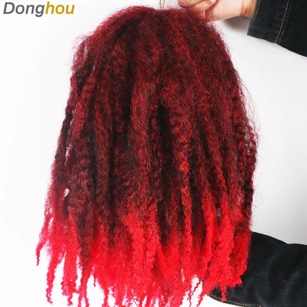 Marley Hair 18 Inch Synthetic Marley Braiding Hair Ombre Black Brown Blonde Grey 350 for Afro Kinky Marley Twist Braiding Hair