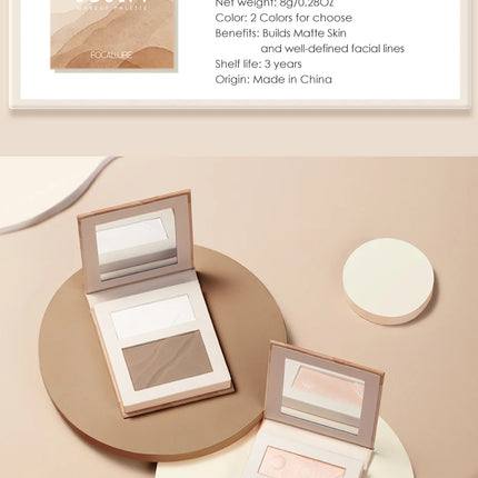 FOCALLURE Bronzer Highlighter Palette For Face Professional Long Lasting Natural Matte Concealer Contouring Makeup Cosmetics