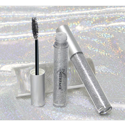 Diamond Glitter Mascara Fast Dry Eyelashes Curling Extension Makeup Waterproof Long-lasting Lengthens Eye Lash Black 4D Mascara