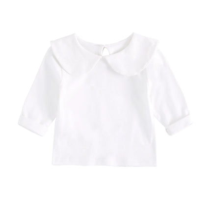 Sanlutoz Soft Cotton Baby Girls T-shirt Cute Infants Tops Clothing White Newborn Toddler Shirts Clothes Casual