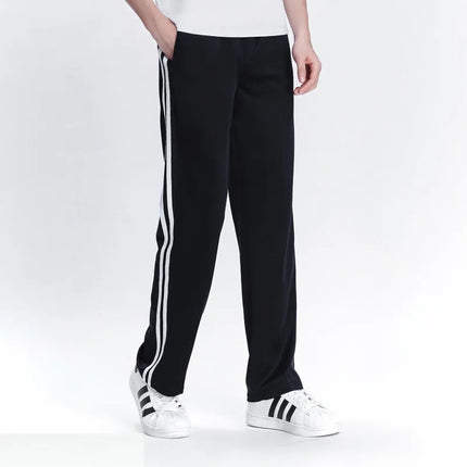 2024 Spring Summer Men's Casual Sweatpants Men Basic Trousers Tracksuit Side Stripe Slim Breathable Sportswear Track Pants