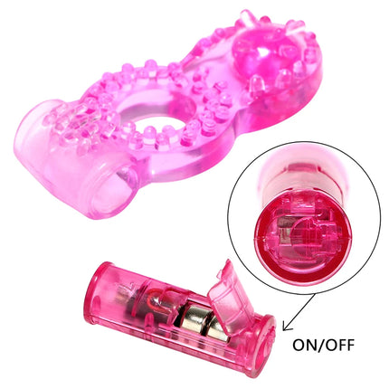 Penis Cockring Vibrator Lock Ring Massager Clitoris stimulator Delay Ejaculation Silicone Rings penis sleeve vibrating sex Toys
