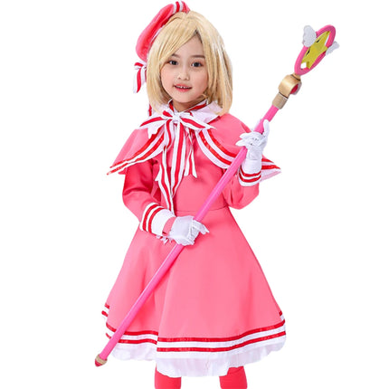 ELBCOS CARDCAPTOR Girls Kinomoto Sakura Shool Uniform Sailor Suit (Dress+Hat+Bowtie+Gloves)