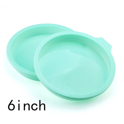 FAIS DU 2-8pcs Silicone Cake Pan 4/6/8inch Round Cake Layer Set Silicone Bakeware Mold for Baking Tools Rainbow Cake and Mousse