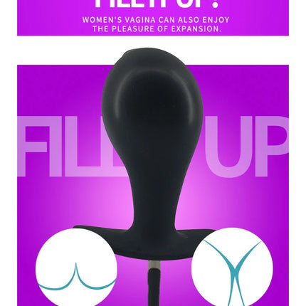 Inflatable Silicone Penis/Ball Gag Oral Dildo Open Mouth Plug Expandable Pump Big Anal Butt Plug Vibrator BDSM Flirt Sex Tools