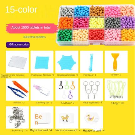 9600pcs Magic Water Sticky Beads Toys DIY Handmade Bead Toy Educational Puzzle Children Bead for Girls Boys Early Education Gift