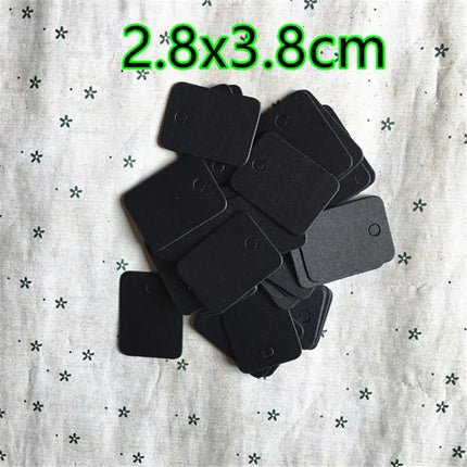 500PCS 350gsm Black Paper Tag DIY Blank Cardboard Handmade Party Birthday Wedding Christmas Gifts Flowers Box Bottles Label Tags