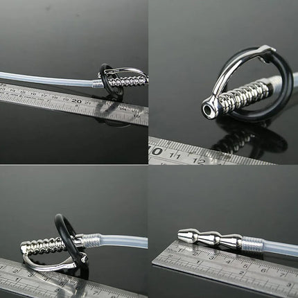 Male Stainless Steel Urethral Plug Penis Catheter Stretching Dilator Plug 9Inch