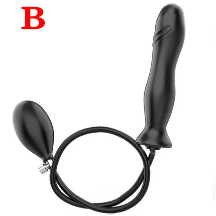Inflatable Silicone Penis/Ball Gag Oral Dildo Open Mouth Plug Expandable Pump Big Anal Butt Plug Vibrator BDSM Flirt Sex Tools
