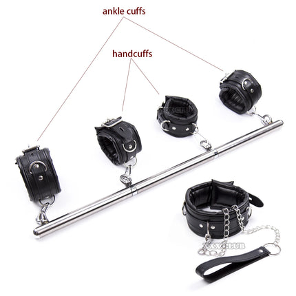 Thierry Adjustable Spreader Bar Sex Position Bondage Set,  Sex Slave Handcuffs Ankle Cuffs Fetish Restraints Sex Products